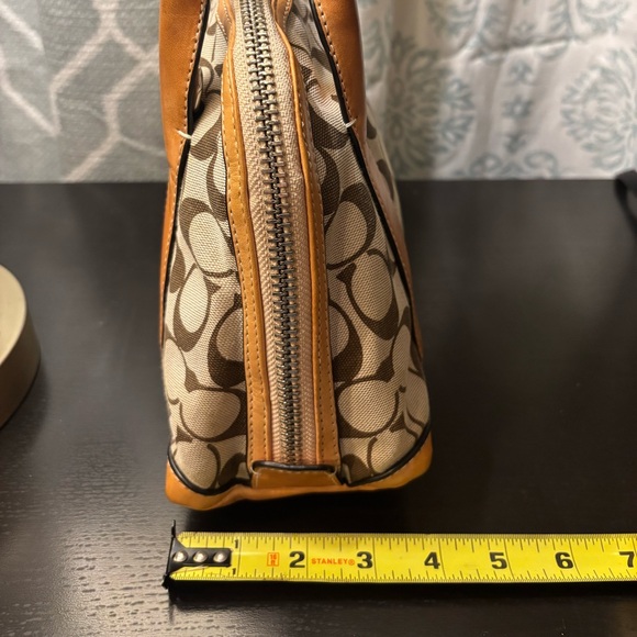 Coach Brown and Tan Signature Satchel - Picture 14 of 14
